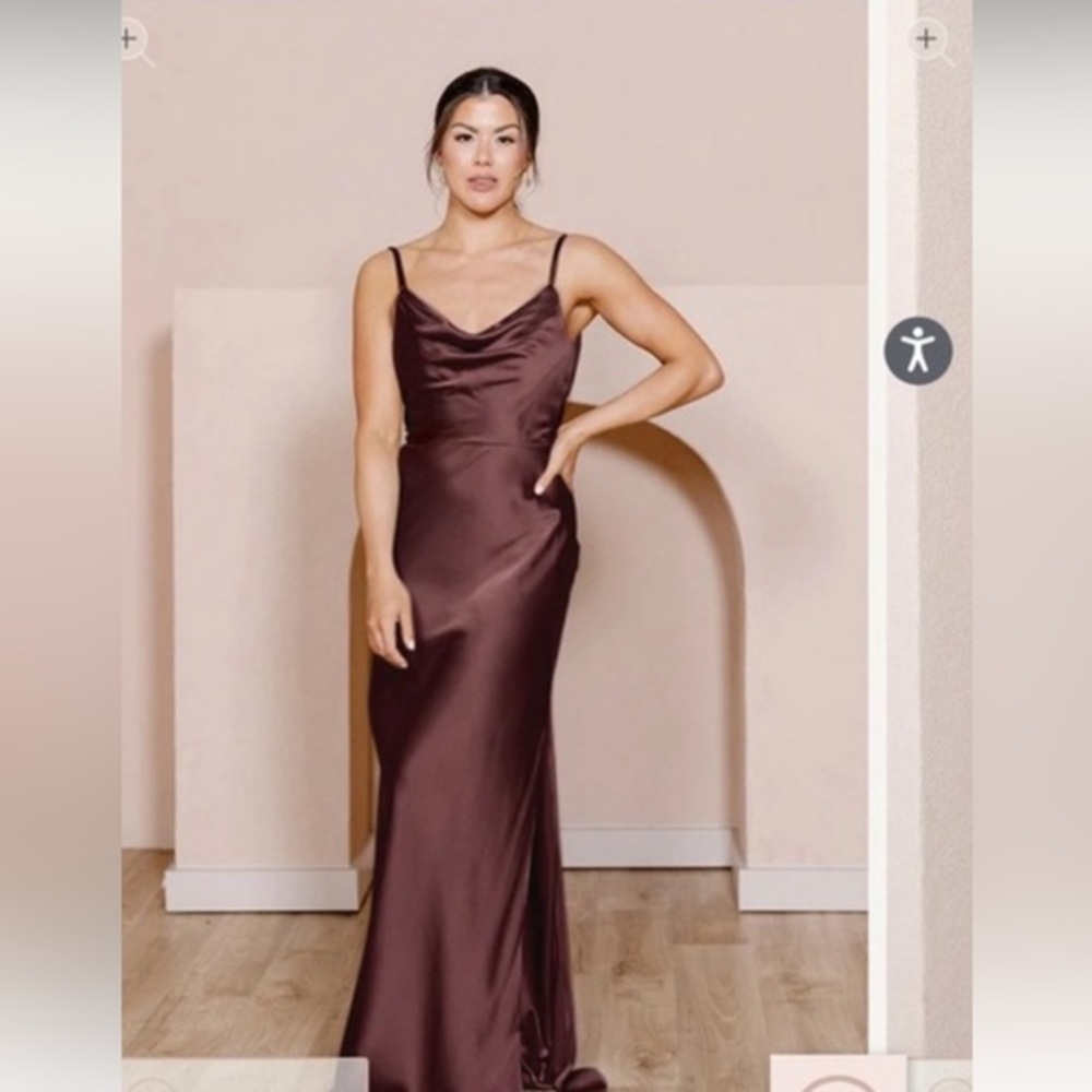Revelry Nadia satin dress